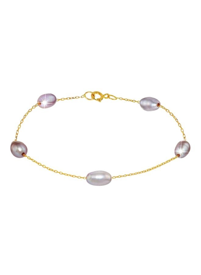 Vera Perla - 10 Karat Gold Pearl Bracelet - Image 1