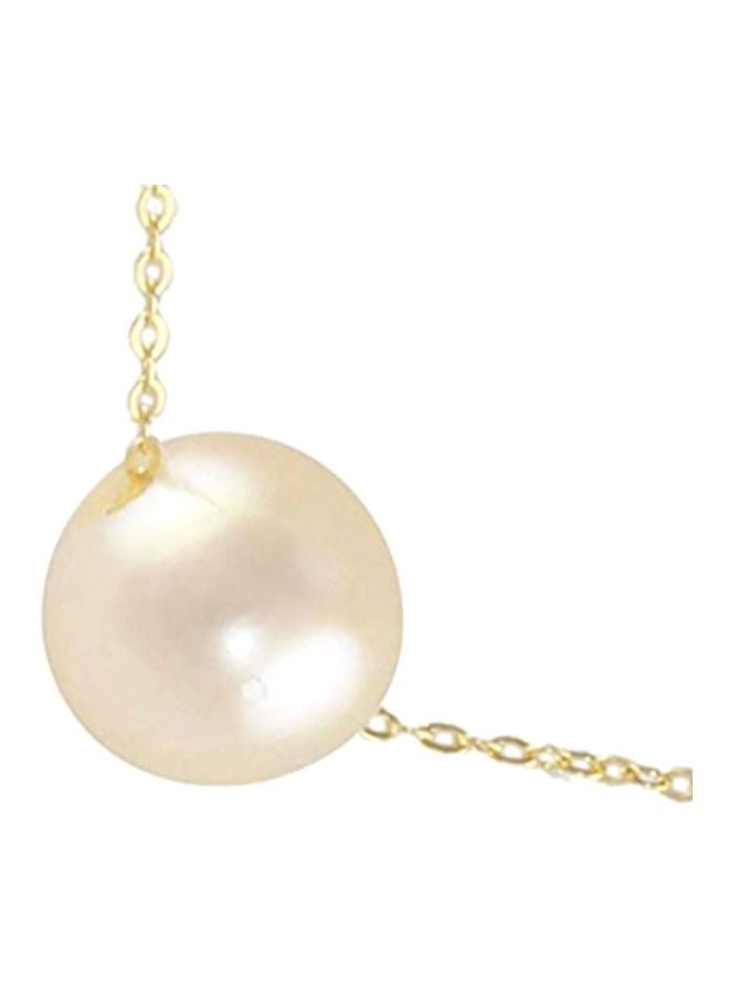 Vera Perla - 10 Karat Gold Pearl Studded Pendant Necklace - Image 1