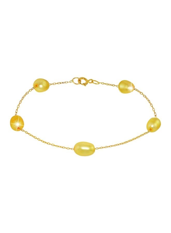 Vera Perla 10K Gold Pearl Beaded Bracelet - Image 1
