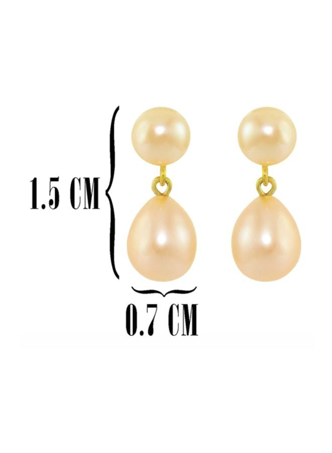 Vera Perla 18 Karat Gold Pearl Dangle Earrings - Image 2