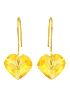 10 Karat Gold Citrine Heart Earrings