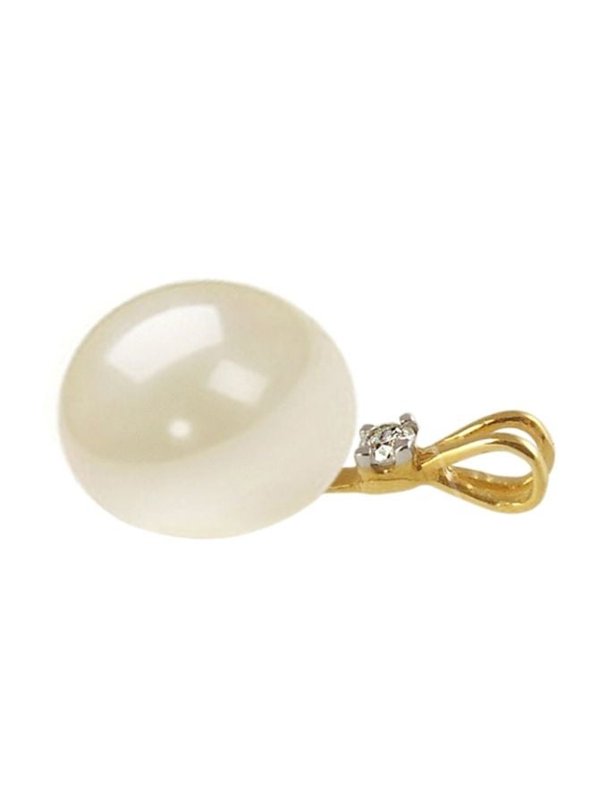 Vera Perla - 18 Karat Gold Pearl Pendant Necklace - Image 1