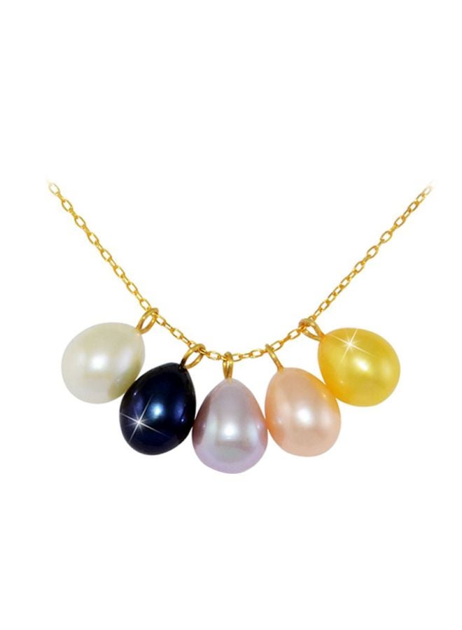 Vera Perla 18 Karat Gold Pearl Pendants And Necklace Set - Image 1