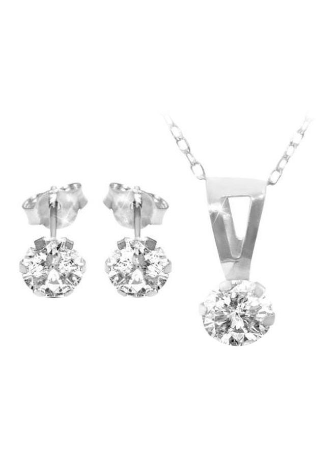 Vera Perla 3-Piece 18 Karat Solid Gold Diamond Solitaire Set  - Image 1