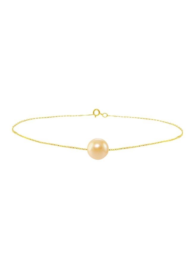 Vera Perla 18 Karat Gold Pearl Studded Charm Bracelet  - Image 1