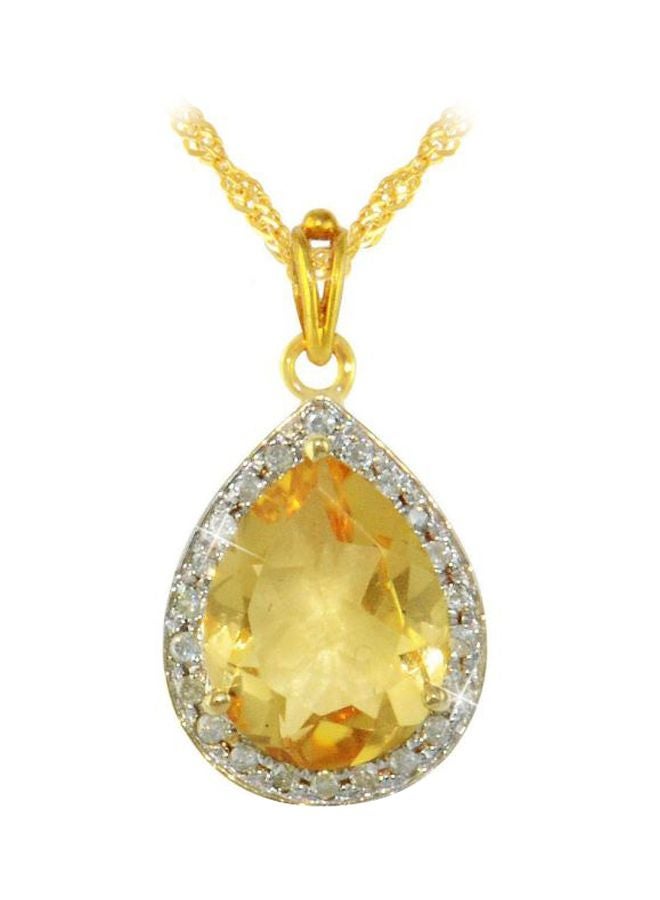 Vera Perla - 18 Karat Gold Diamond Studded Necklace - Image 1