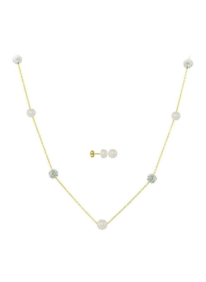 Vera Perla - 3-Piece 18 Karat Solid Gold Jewellery Set - Image 1