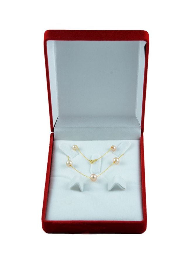 Vera Perla - 18 Karat Solid Gold Gradual Built-in Pearl Bracelet - Image 1
