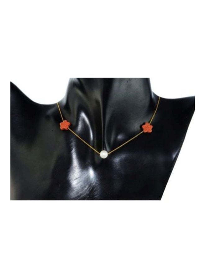 Vera Perla - 4-Piece 18 Karat Gold Star Shape Sunstones Jewellery Set - Image 1