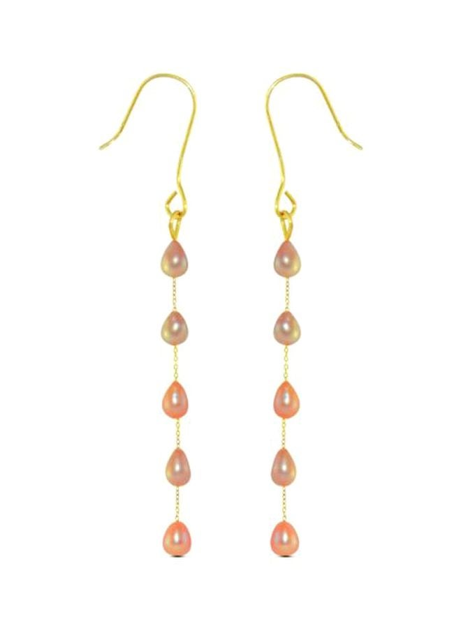 Vera Perla 18 Karat Gold Pearls Opera Drop Earrings - Image 1