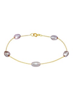 18 Karat Gold Pearl Bracelet
