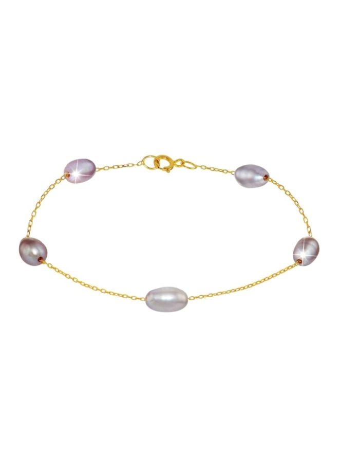 Vera Perla - 18 Karat Gold Pearl Bracelet - Image 1