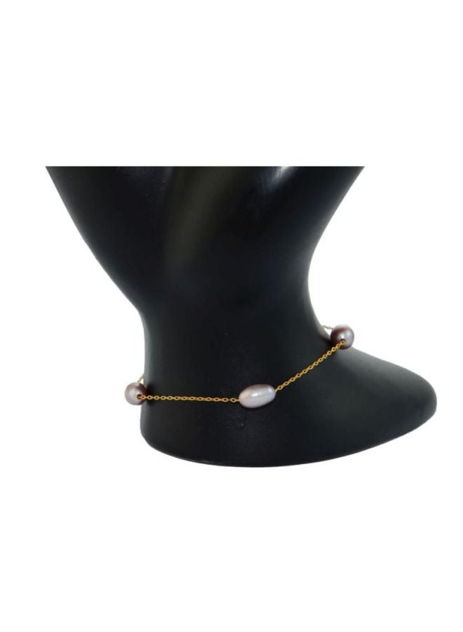 Vera Perla - 18 Karat Gold Pearl Bracelet - Image 1