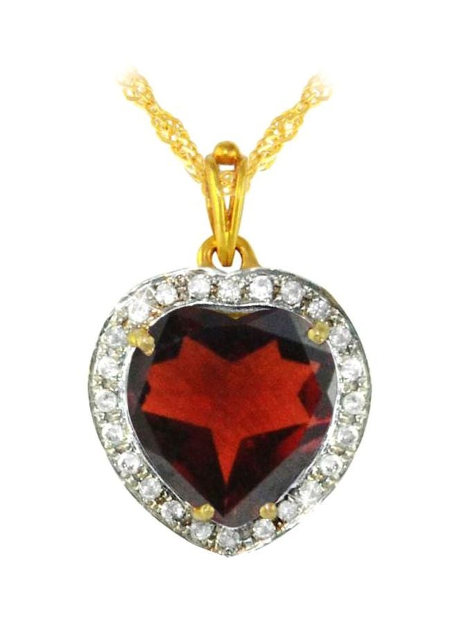 Vera Perla 18 Karat Gold Diamond Studded Pendant Necklace  - Image 1