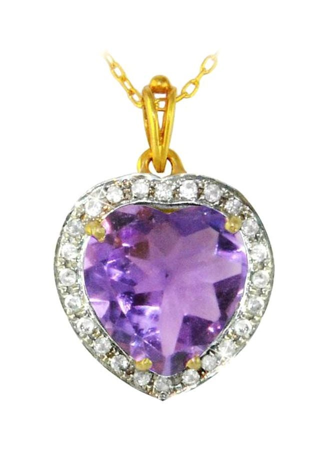 Vera Perla 18 Karat Gold Diamond Studded Pendant Necklace  - Image 1