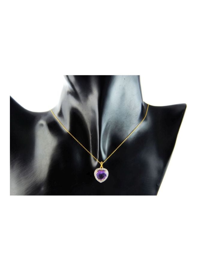 Vera Perla 18 Karat Gold Diamond Studded Pendant Necklace  - Image 2