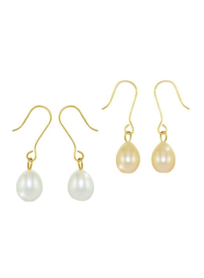 Vera Perla Pair Of 2 10 Karat Gold Pearl Earrings - Image 1