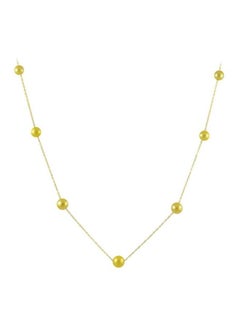 18 Karat Yellow Gold Pearl Necklace
