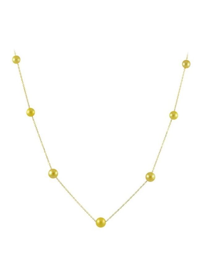Vera Perla - 18 Karat Yellow Gold Pearl Necklace - Image 1