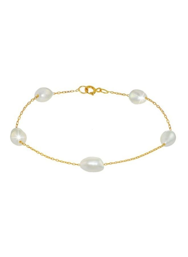 Vera Perla 10 Karat Gold Pearl Bracelet - Image 1