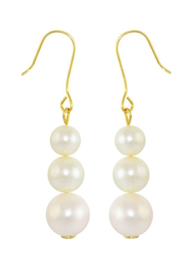 Vera Perla 18 Karat Gold Pearl Earrings
