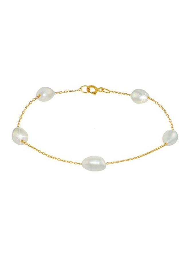 Vera Perla 10 Karat Gold With Pearls Bracelet  - Image 1