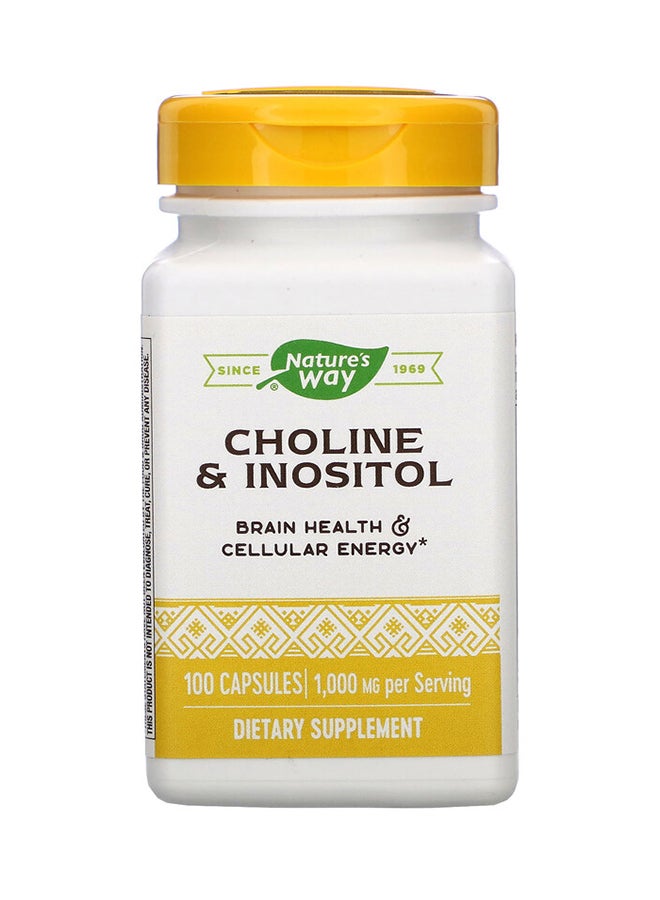 ناتشور واي مكمل غذائي كولين وإينوزيتول - 100 كبسولة - Image 1