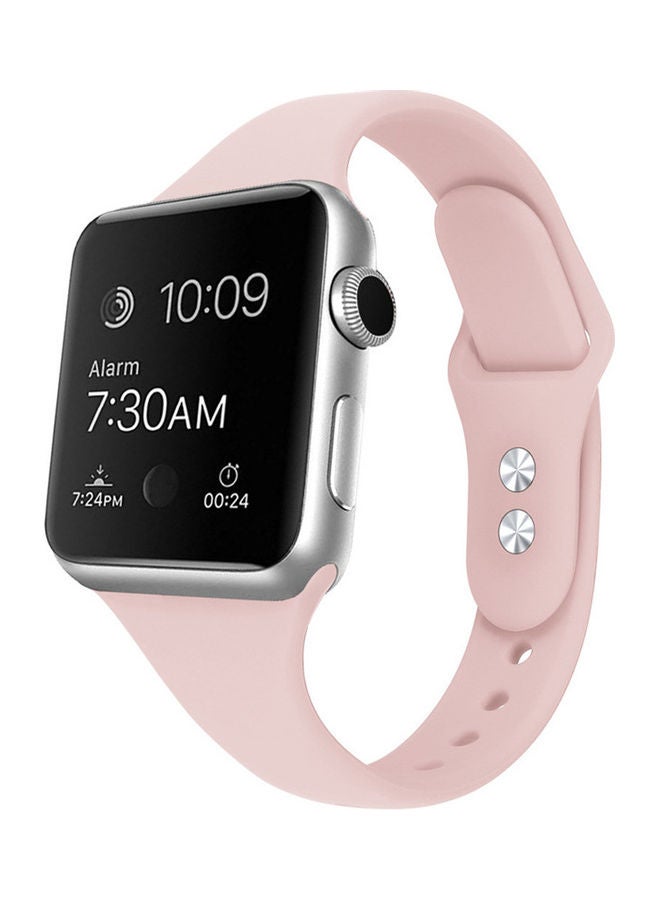 BG Silicone Strap Band For Apple Watch1/2/3/4 Pink - Image 1