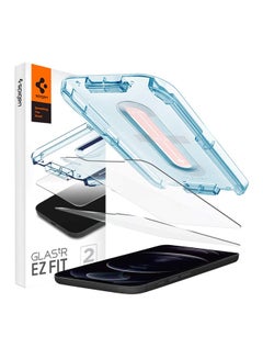 Spigen GLAStR EZ FIT [2 Pack] designed for iPhone 12 Pro MAX Screen Protector (6.7 inch) Premium Tempered Glass - [Images May Vary] Clear  - Image 1