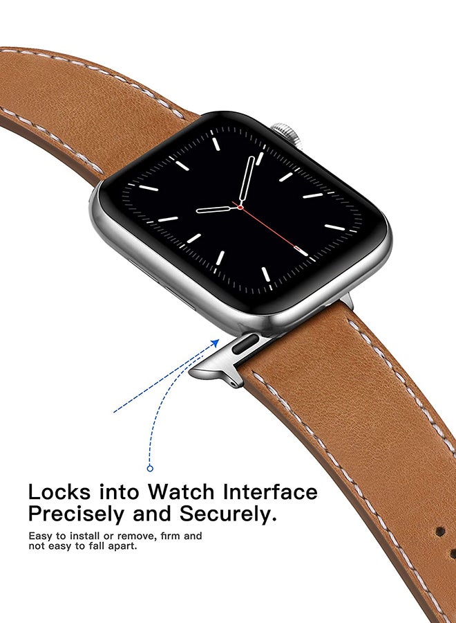 Replacement Strap For Apple iWatch Series 6/5/4/3/2/1 Light Brown - Image 2