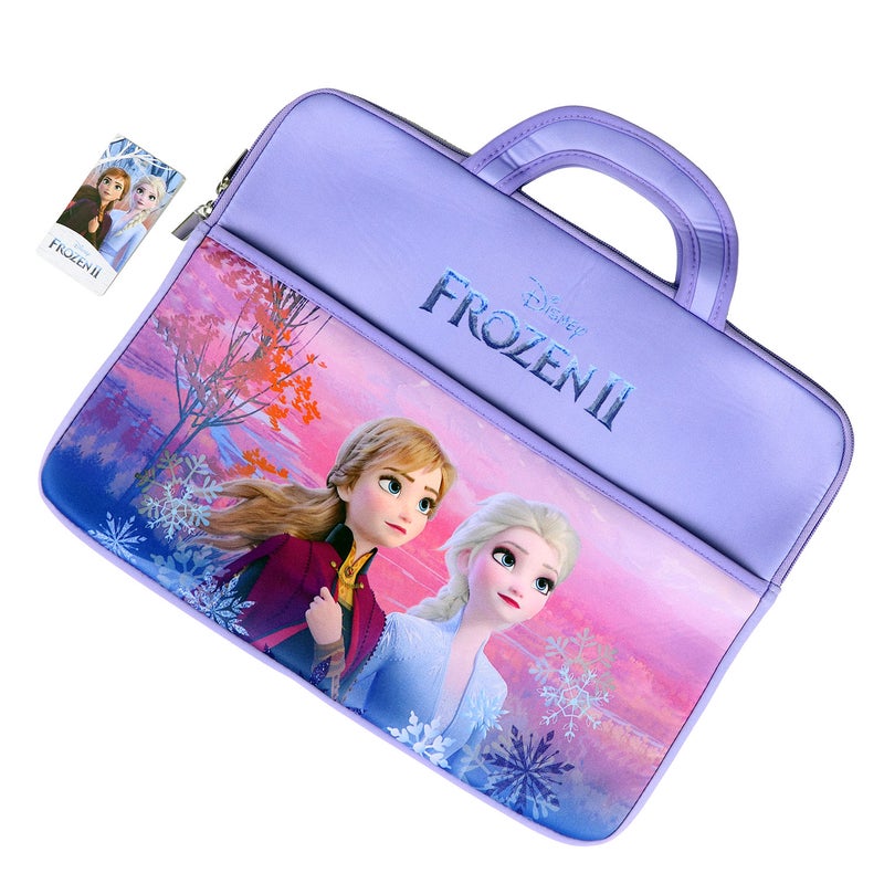 Disney Frozen Princess Printed Laptop Case With Handle Purple/Pink - Image 2