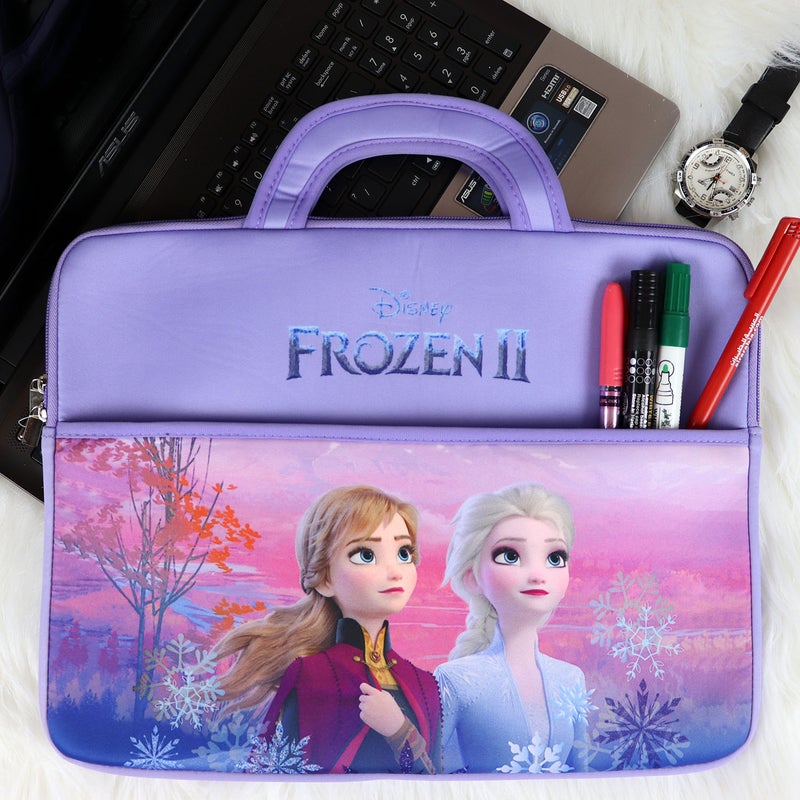 Disney Frozen Princess Printed Laptop Case With Handle Purple/Pink - Image 4