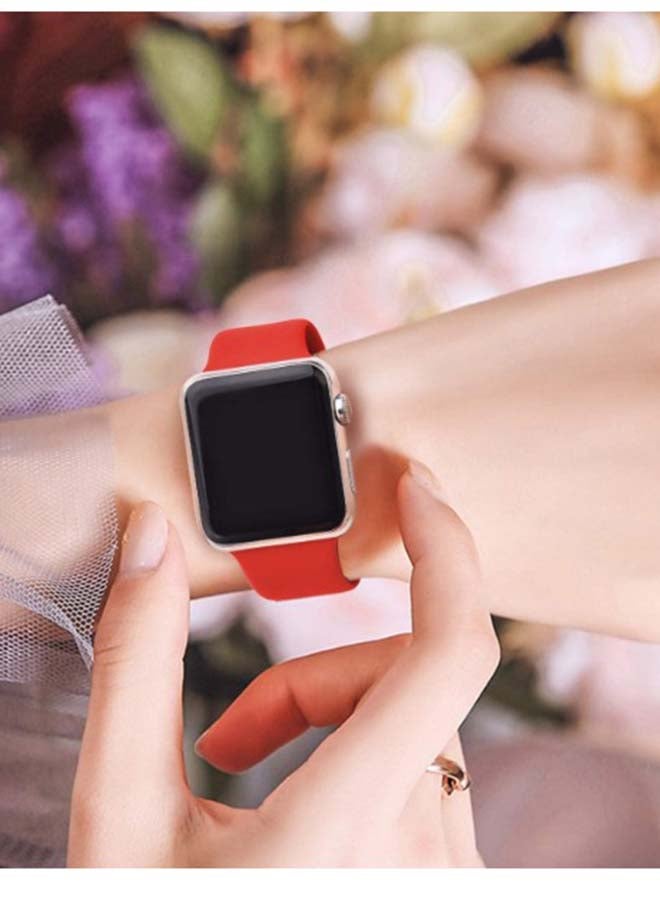 D'VOGUE Compatible With Apple watch iWatch Series 6/5/4/3/2/1 Red - Image 2