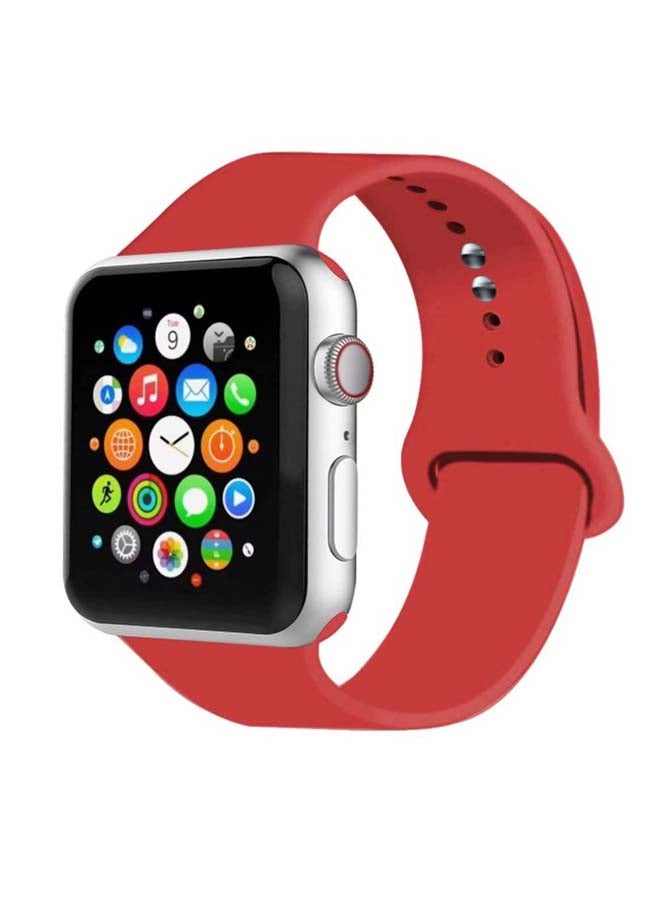 D'VOGUE Compatible With Apple watch iWatch Series 6/5/4/3/2/1 Red - Image 1