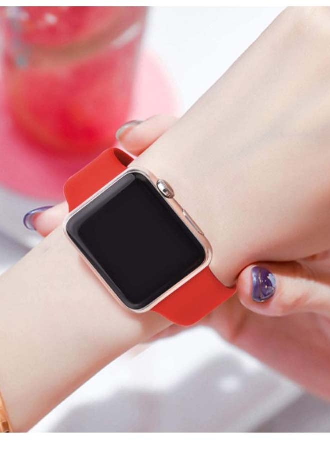 D'VOGUE Compatible With Apple watch iWatch Series 6/5/4/3/2/1 Red - Image 3