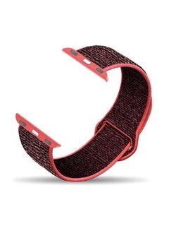 D'VOGUE Sport Loop Band Compatible with Apple Watch Series 6/5/4/3/2/1 Red Black  - Image 1