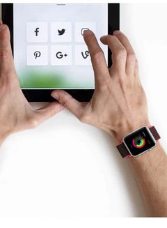 D'VOGUE Sport Loop Band Compatible with Apple Watch Series 6/5/4/3/2/1 Red Black  - Image 2