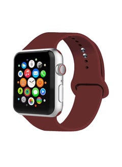 D'VOGUE Compatible With Apple watch iWatch Series 6/5/4/3/2/1 Wine Red  - Image 1