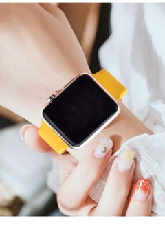D'VOGUE Compatible With Apple watch iWatch Series 6/5/4/3/2/1 Yellow  - Image 2