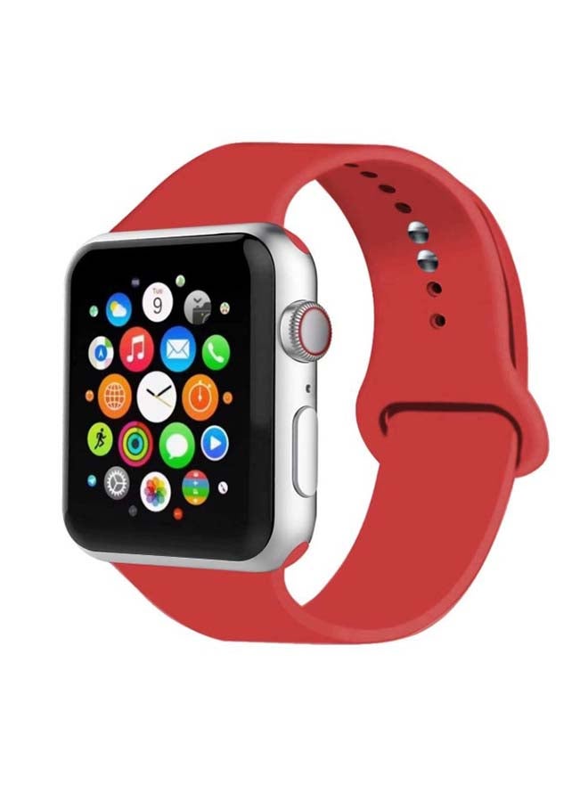 D'VOGUE - Compatible With Apple watch iWatch Series 6/5/4/3/2/1 Red - Image 1