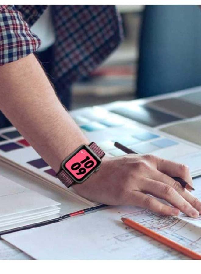 D'VOGUE Sport Loop Band Compatible with Apple Watch Series 6/5/4/3/2/1 Pink Blast - Image 3