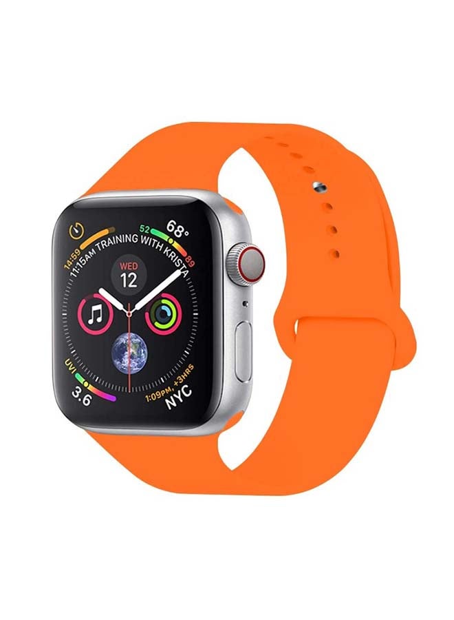 D'VOGUE Compatible With Apple watch iWatch Series 6/5/4/3/2/1 Orange - Image 1