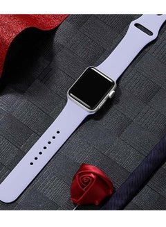 D'VOGUE Compatible With Apple watch iWatch Series 6/5/4/3/2/1 Light Blue  - Image 2