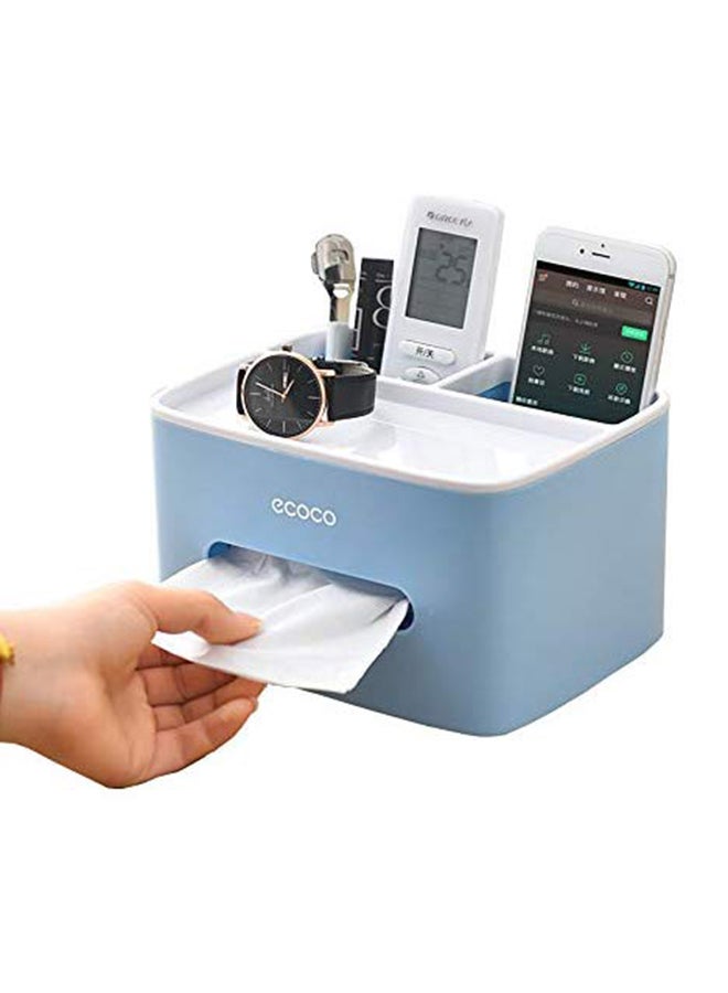 AIWANTO Tissue Box Blue/White 21 x 16.6 x 12.2centimeter  - Image 3