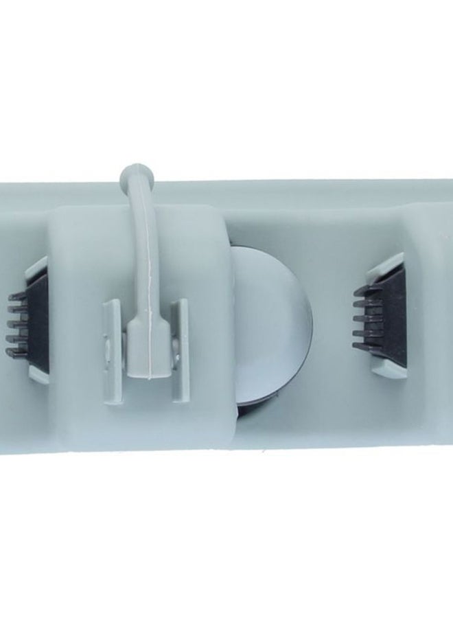 Sharpdo Wall Mounted Mop Organizer Holder Grey 35x9x7cm - Image 3