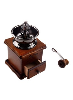 Manual Operation Delicate Coffee Bean Grinder Brown 9.5x9.5x16.5cm