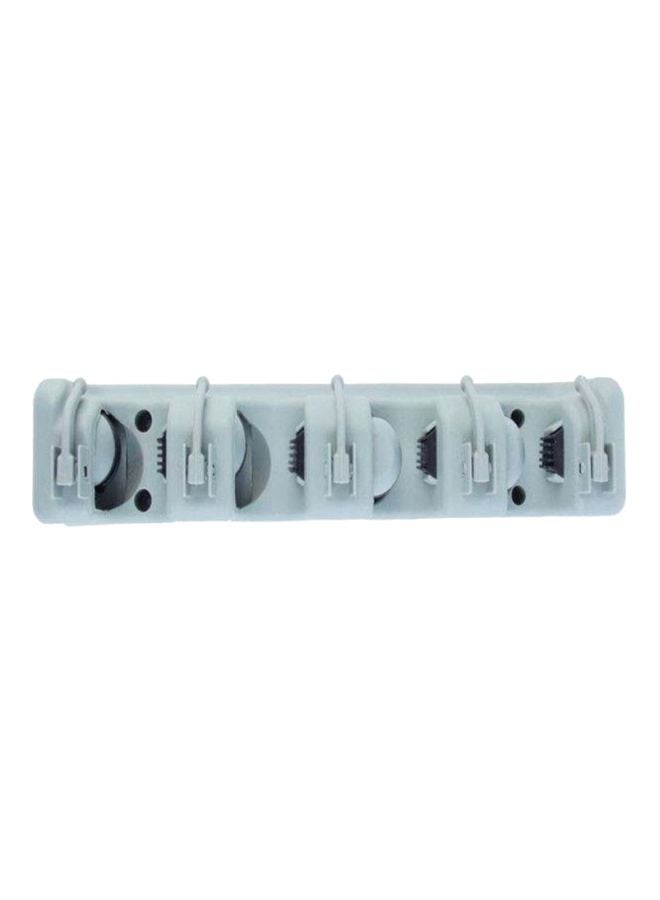 Sharpdo Wall Mounted Mop Organizer Holder Grey 35x9x7cm - Image 1