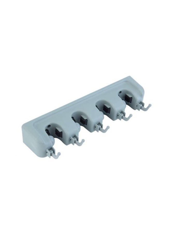 Sharpdo Wall Mounted Mop Organizer Holder Grey 35x9x7cm - Image 5