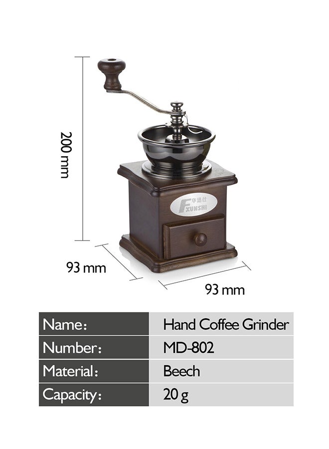 Toshionics - Manual Operation Delicate Coffee Bean Grinder Brown 9.5x9.5x16.5cm - Image 1