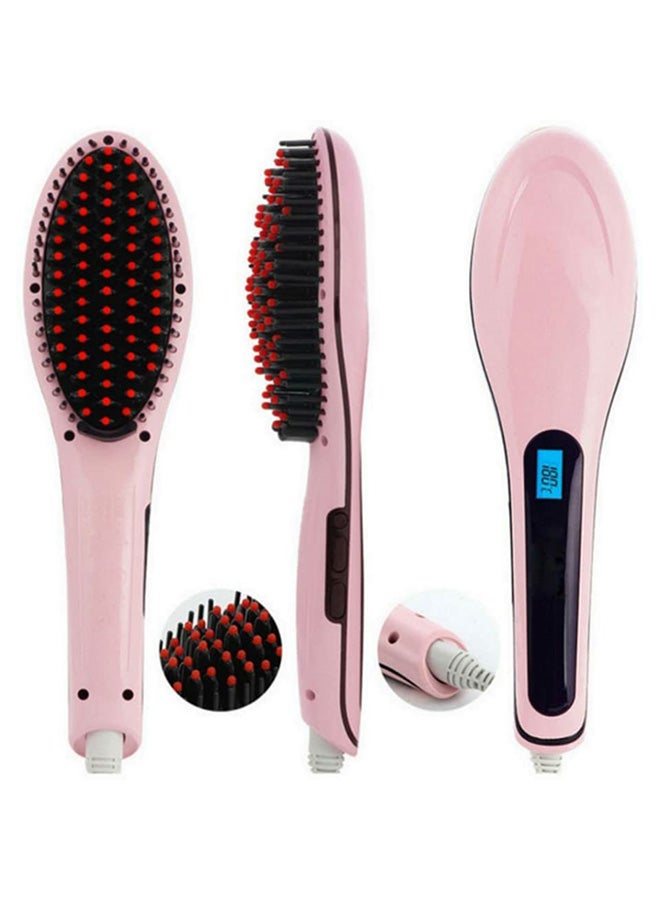 Digital Fast Hair Straightening Brush Silver/Rose Gold